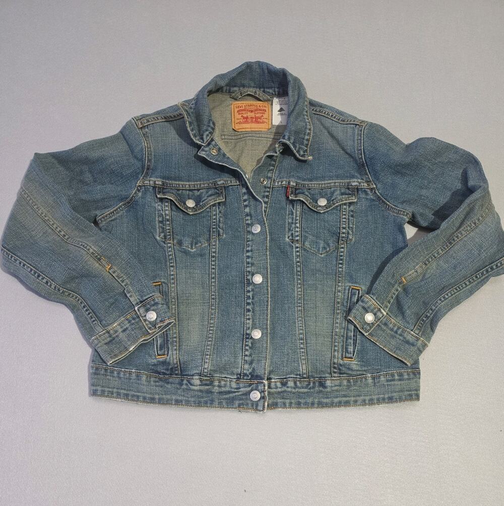 Y2K Levi Strauss & Co. Denim Jacket Women's SZ L, Blue Stretch Classiccore